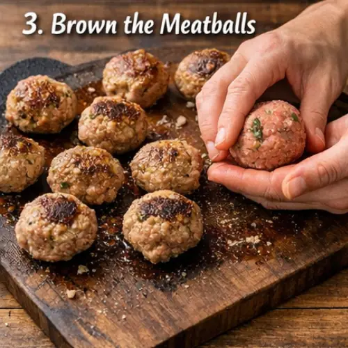 Brown the Meatball Balls